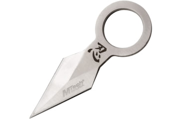 Image of Mtech Spear Point Fixed Blade Knife w/Bead Chain, 1.75 in, 3Cr13 Stainless Steel Stainless Steel, Satin, MT-20-92S
