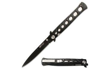 Image of Mtech Folding Blade, 3.5in, Stainless Steel Blade, Black Aluminum Handle MT-317