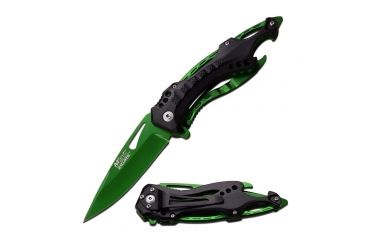 Image of Mtech Folding Blade, 3.75in, Stainless Steel Blade, Black Aluminum Handle MT-A705GN