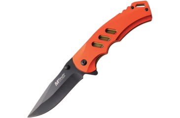 Image of Mtech Linerlock A/O Folding Knife, 3.5 black finish 3Cr13 stainless blade, Red anodized aluminum handle, MT-A1162RD