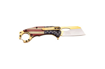 Image of Mtech Linerlock Spring Assisted Knife, 2.5 in, 3Cr13 Stainless Steel Stainless Steel, Wharncliffe, USA Flag, MT-A1028AF