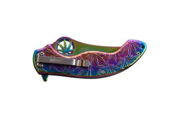Image of Mtech Persian Spring Assisted Knife, 3.25 in, 3Cr13 Stainless Steel Stainless Steel, Rainbow, MT-A1172RB