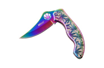 Image of Mtech Persian Spring Assisted Knife, 3.25 in, 3Cr13 Stainless Steel Stainless Steel, Rainbow, MT-A1172RB