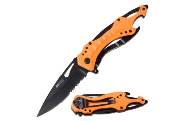 Image of Mtech Spring Assisted Folding Knive, 3.5in Blade, Neon Handle, 3CR13 Steel Blade Knive, Neon Orange, MT-A705NOR