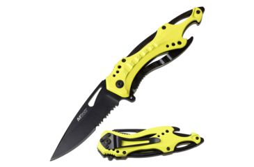 Image of Mtech Spring Assisted Folding Knive, 3.5in Blade, Neon Handle, 3CR13 Steel Blade Knive, Neon Yellow, MT-A705NYL