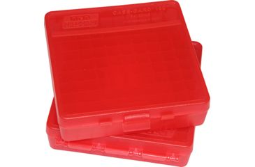 Image of MTM 100 Round 45ACP/10MM Pistol Ammo Box,Clear Red P1004529