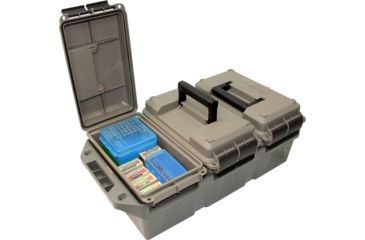 Image of MTM 3-Can Ammo Crate, .50 Caliber, Dark Earth/Army Green, AC3C