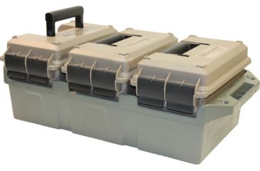 Image of MTM 3-Can Ammo Crate, .50 Caliber, Dark Earth/Army Green, AC3C