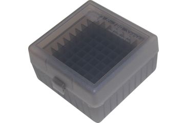 Image of MTM Ammo Box 100 Round Flip-Top 22-250 243 308 Win 220 Swift, Clr-Smoke, RM-100-41
