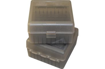 Image of MTM Ammo Box 100 Round Flip-Top 223 204 Ruger 6x47, smk/clear, small RS-100-41