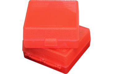 Image of MTM Ammo Box 100 Round Flip Top For 22 Mag - 17 HMR, Clr-Red, P-100-22M-29