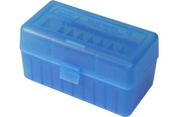 Image of MTM Ammo Box 50 Round Flip-Top 243 308 Win 220 Swift, Clear Blue RM-50-24