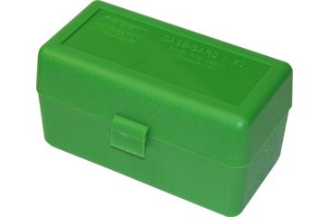 Image of MTM Case-Gard 50 Rifle Ammo Boxes .22-250 to .308 Green