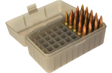 Image of MTM Case-Gard 50 Round Flip-Top Ammo Box, .243/.308 Win/.220 Swift, Clear Smoke, RM-50-41