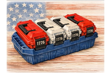 Image of MTM Limited Edition 1776 4-Can Ammo Crate 30 Cal, Red/White, AC4C-1776