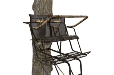 Image of Muddy Stronghold XTL 2.5 Ladderstand with Hercules System, Black/Camo, MUD-MLS2251