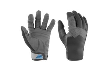 Image of Mustang Survival Traction Full Finger Glove - Gray/Blue - Large 63101