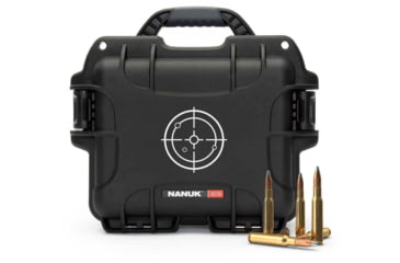Image of Nanuk 908 Ammo Case, 12.5in, Black/White, Small, 908S-000BK-PA0-AMM01