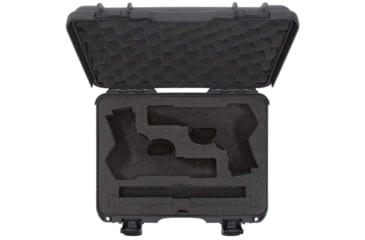 Image of Nanuk 910 2Up Classic Hard Gun Case, 14.3in, Graphite, Medium, 910S-080GP-0K0-18008