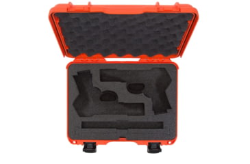 Image of Nanuk 910 2Up Classic Hard Gun Case, 14.3in, Orange, Medium, 910S-080OR-0K0-18008