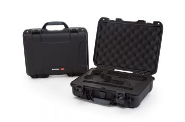 Image of Nanuk 910 2Up Classic Hard Gun Case, 14.3in, Black, Medium, 910S-080BK-0K0-18008