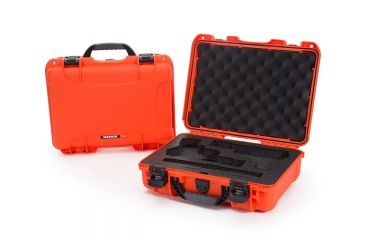 Image of Nanuk 910 2Up Classic Hard Gun Case, 14.3in, Orange, Medium, 910S-080OR-0K0-18008