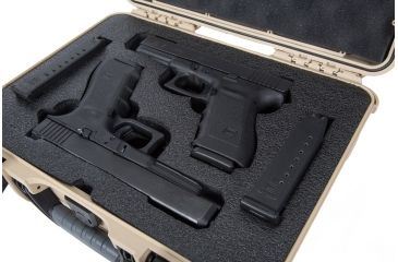 Image of Nanuk Hard Gun Case W/Foam Insert For Glock 2Up, 14.3in, Tan, Medium, 910S-080TN-0J0-18002