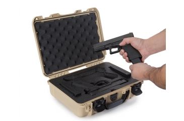 Image of Nanuk Hard Gun Case W/Foam Insert For Glock 2Up, 14.3in, Tan, Medium, 910S-080TN-0J0-18002