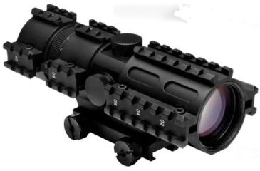 Image of NcSTAR 2-7x32 Rifle Scope, 3 Rail Sight System &amp; Black P4 Sniper Reticle, Green Lens Coating SC3RSP2732G