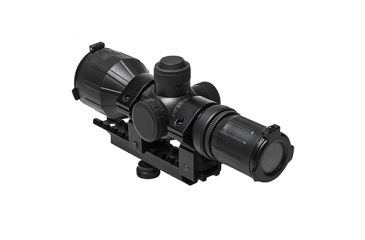 Image of NcSTAR AR Combo/Carry Handle Adapter/3-9X42 Rubber Compact Rifle Scope/Illuminated P4 Sniper Reticle, Black KARHSEECR3942R-A