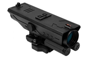 Image of NcSTAR Delta 4X30mm Fixed Magnification Rifle Scope w/ Red &amp; White LED Navigation Lights,Black VDELP430G