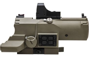 Image of NcSTAR Eco 4X34 Prismatic Scope w/Ddab/Urban Tactical Ret/Blue Illumination/Green Laser w/White/Red Nav Lights, Tan, VECO434QRTR-A