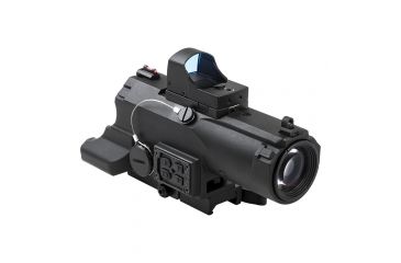 Image of NcSTAR Eco 4X34 Prismatic Scope w/Ddab/Urban Tactical Ret/Blue Illumination/Green Laser w/White/Red Nav Lights, Black, VECO434QRBR-A