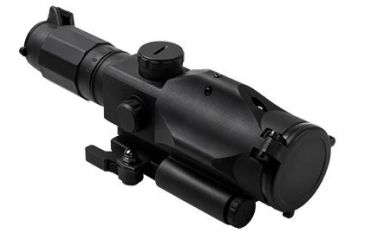 Image of NcSTAR GEN3 SRT 3X-9X Rubber Armored Mil-Dot Rifle Scope w/ Green Laser,Black VSRTM3940GV3