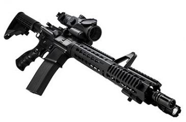 Image of NcSTAR GEN3 SRT 3X-9X Rubber Armored Mil-Dot Rifle Scope w/ Green Laser,Black VSRTM3940GV3