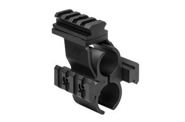 Image of NcSTAR Shotgun Barrel/Mag Tube Micro-Dot/Rail Mount, Black, Remington 870 MSHBDREM
