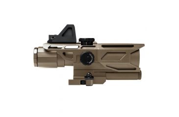 Image of NcSTAR Ultimate Sighting System Gen3 3-9x40 Rifle Scope,Red Micro Dot,P4 Sniper Reticle,Red/Blue Illumination,Green Lens, Tan, VSTP3940GDV3T