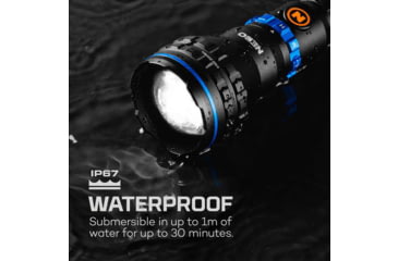 Image of Nebo Luxtreme MZ60 Blueline Li-ion 21700 Rechargeable Battery 1000 Lumens LED Flashlight