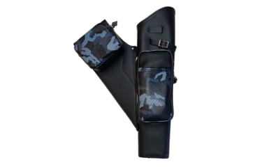 Image of Neet NT-2100 Leather Target Quiver 1004278, Black/Blue Camo, 3 Arrow, 1136