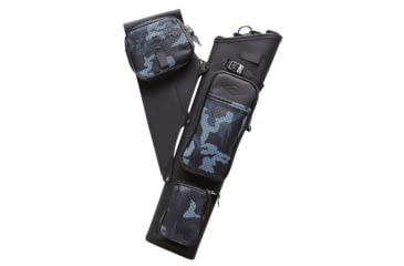 Image of Neet NT-2300 Leather Target Quiver 1004273, Black/Blue Camo, 4 Arrow, 1056
