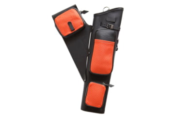 Image of Neet NT-2300 Leather Target Quiver, Black/Orange, 4 Arrow, 1054