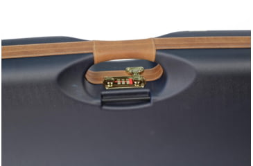 Image of Negrini OU Deluxe Skeet Single Shotgun Case + Tube Set, Navy/Tobacco Leather/Navy Interior, 1659LX-TUBE/5161
