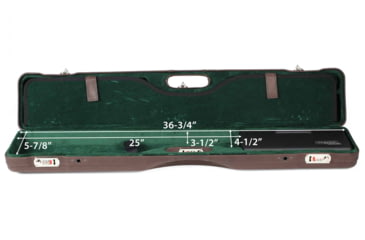 Image of Negrini OU/SxS/Auto/Pump Deluxe UNICASE Luxury Travel Shotgun Case, Green/Brown Interior, 16406LX-UNI/5591