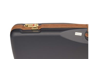 Image of Negrini OU/SxS Deluxe Hunting Shotgun Case, Navy/Tobacco Leather/Navy Interior, 1605LX/5138