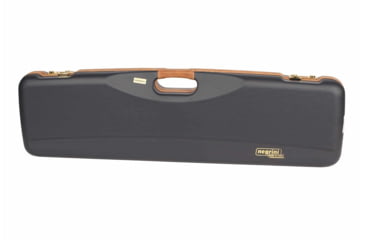 Image of Negrini OU/SxS Deluxe Hunting Shotgun Case, Navy/Tobacco Leather/Navy Interior, 1605LX/5138