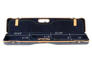 Image of Negrini OU/SXS Deluxe Ultra-Compact Sporter Shotgun Case, Black/Grey, 16407LX/5643