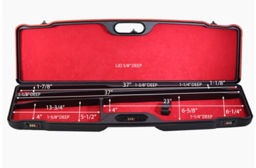 Image of Negrini OU, SXS Hybrid Double Wall Shotgun Case For 2 Barrel Combos w/Chokes, 37in, Black, 1693IS-2C/6894