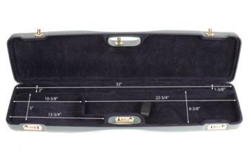 Image of Negrini OU/SxS Luxury Travel Shotgun Hard Case, Green/Navy, 34x8.3x3.3 1602LR/4704