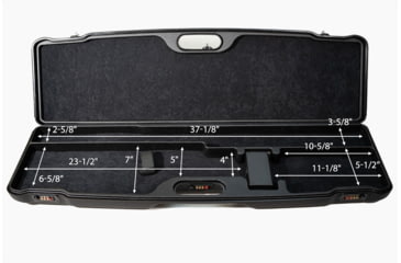 Image of Negrini OU, SXS, Semi-Auto Universal Hybrid Double Wall Shotgun Case w/Chokes, 37in, Black, 1693i-UNI/6875