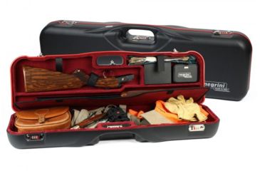 Image of Negrini OU/SxS Shotgun Luggage Case, Black/Red, L35.6in x W10.8in x D5.9in 1646LR-LUG/5290